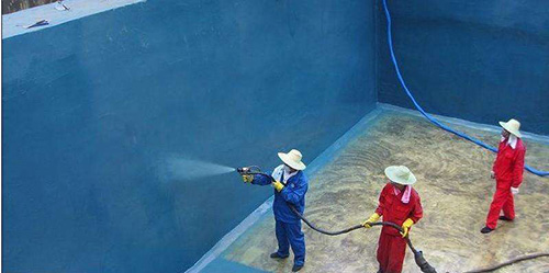 聚脲施工對(duì)于溫度和噴涂設(shè)備的有什么要求?(圖2) 電廠污水池防腐聚脲施工